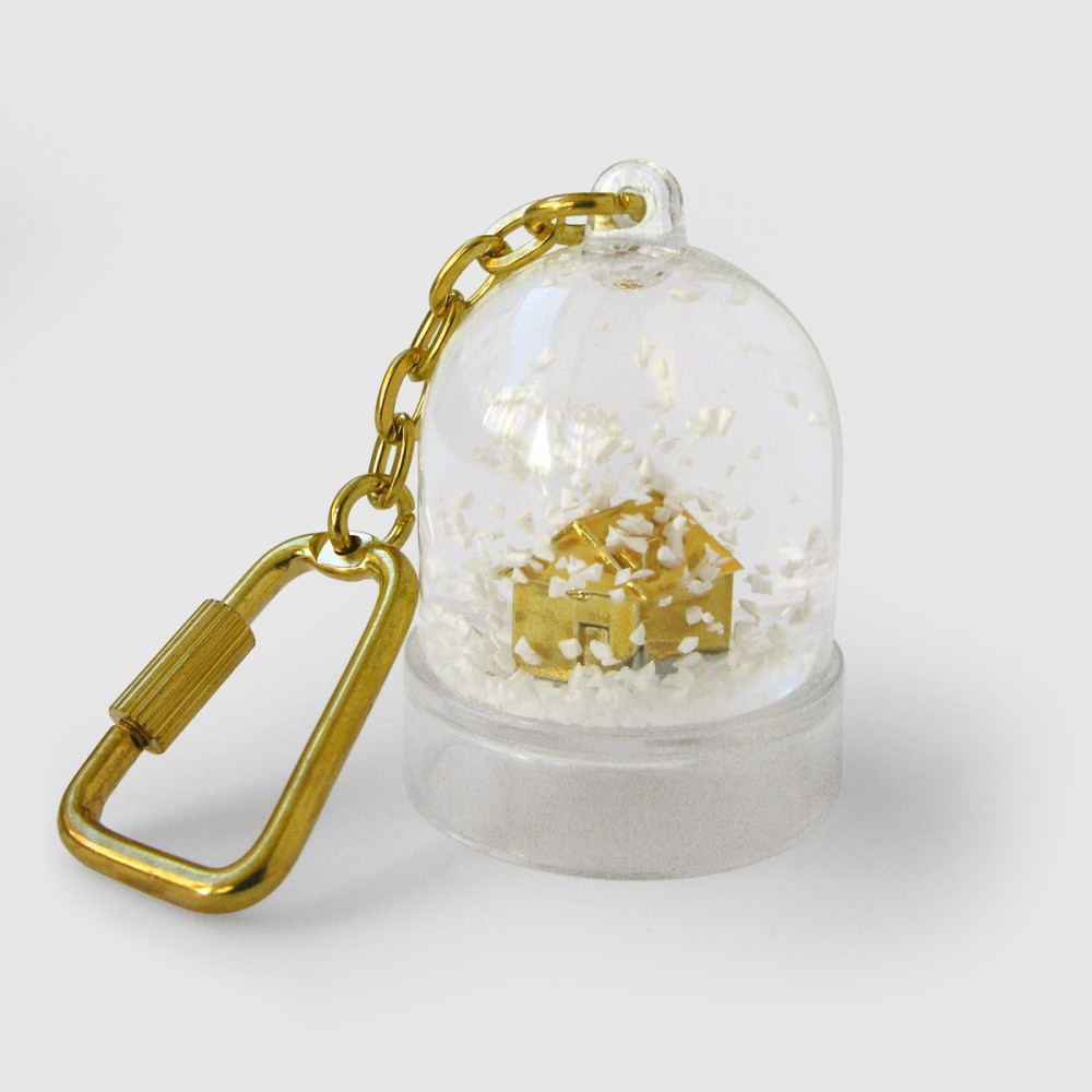 Mini snow globe keychain sale
